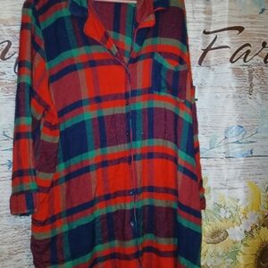 Vibrant Plaid Button-Down Shirt